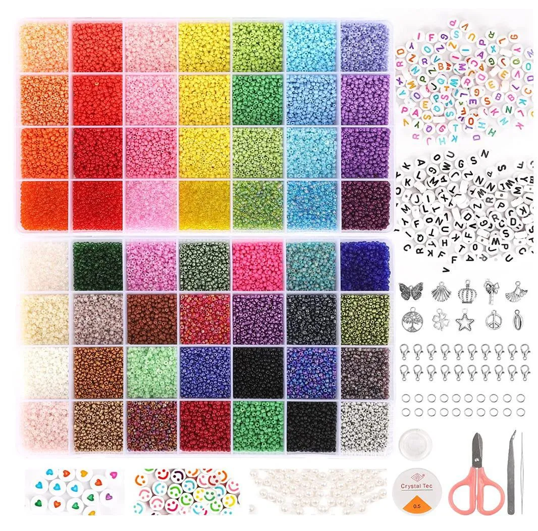 32000pcs 56 Colors 2mm Seed Beads DIY Set for Kids – Kids DIY Craft Kit 2mm Seed Bead Kit: Ultimate 32000pcs Kids Craft Set