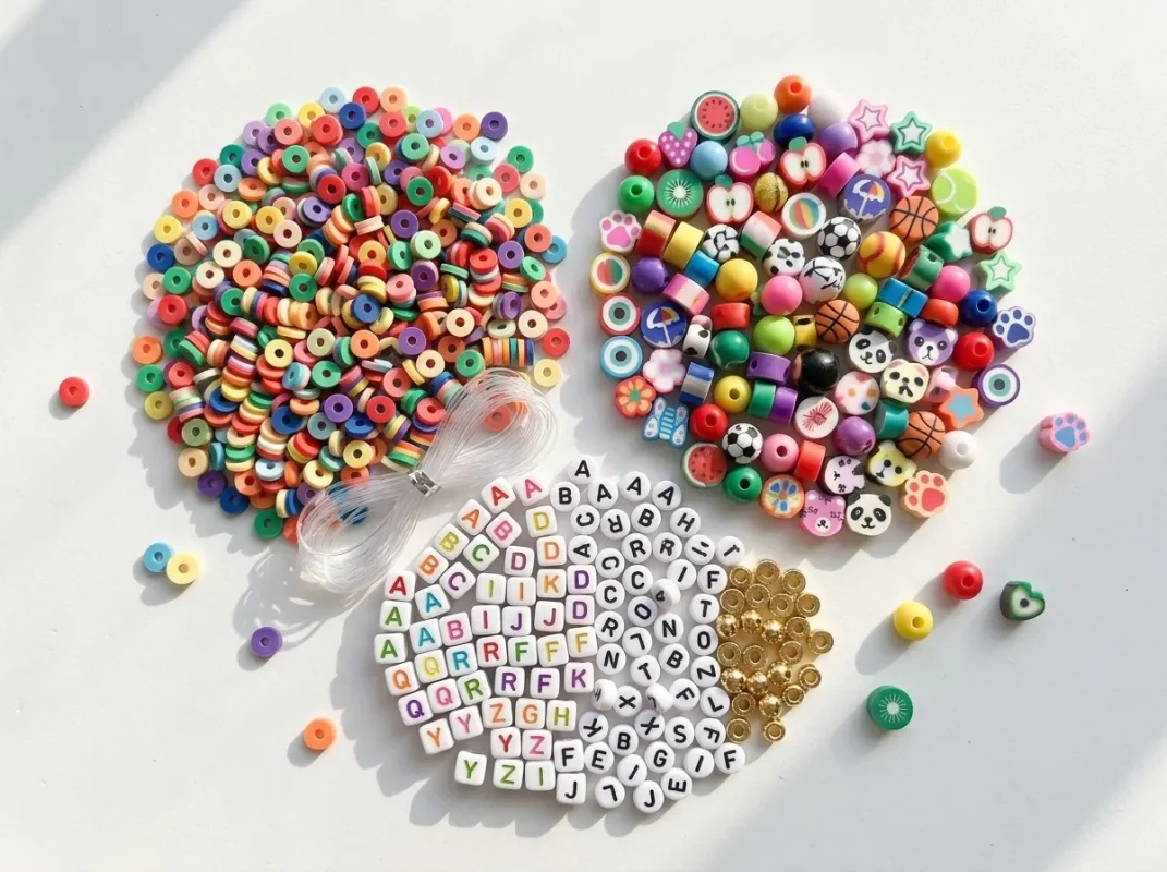what do you need to make bracelets — essential supplies list on wood table